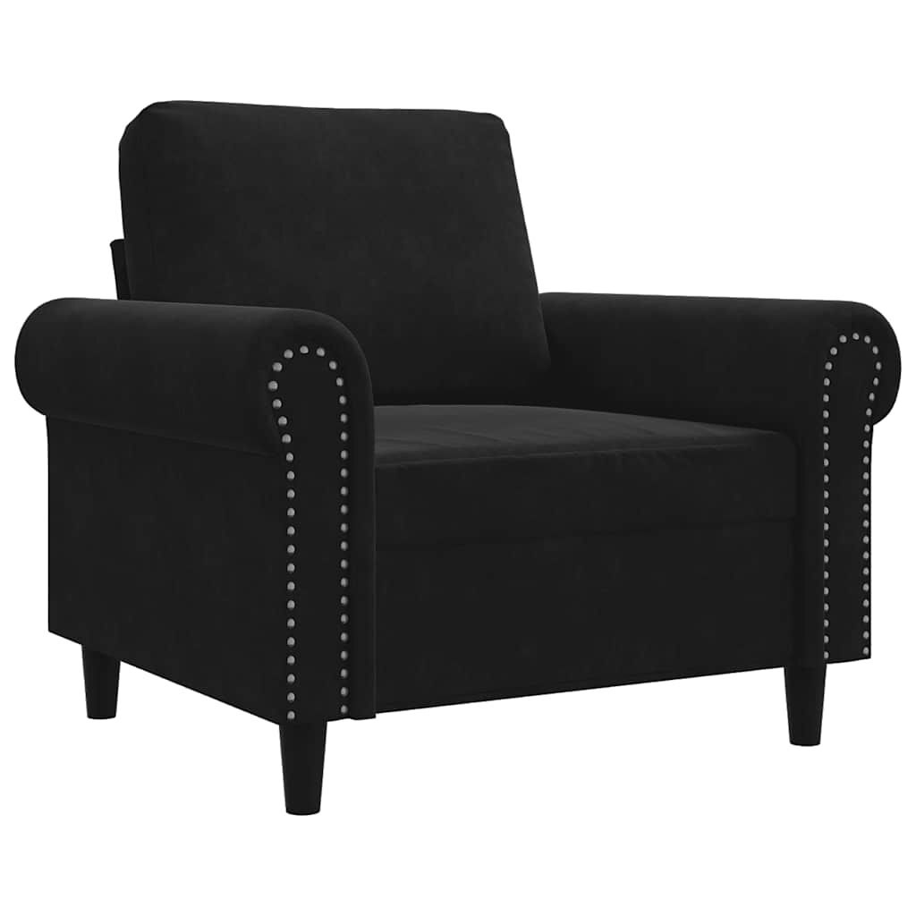 vidaXL Fauteuil Fluweel Zwart - 35% Korting!