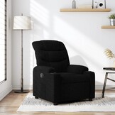 vidaXL Fauteuil verstelbaar stof zwart | 55% Korting