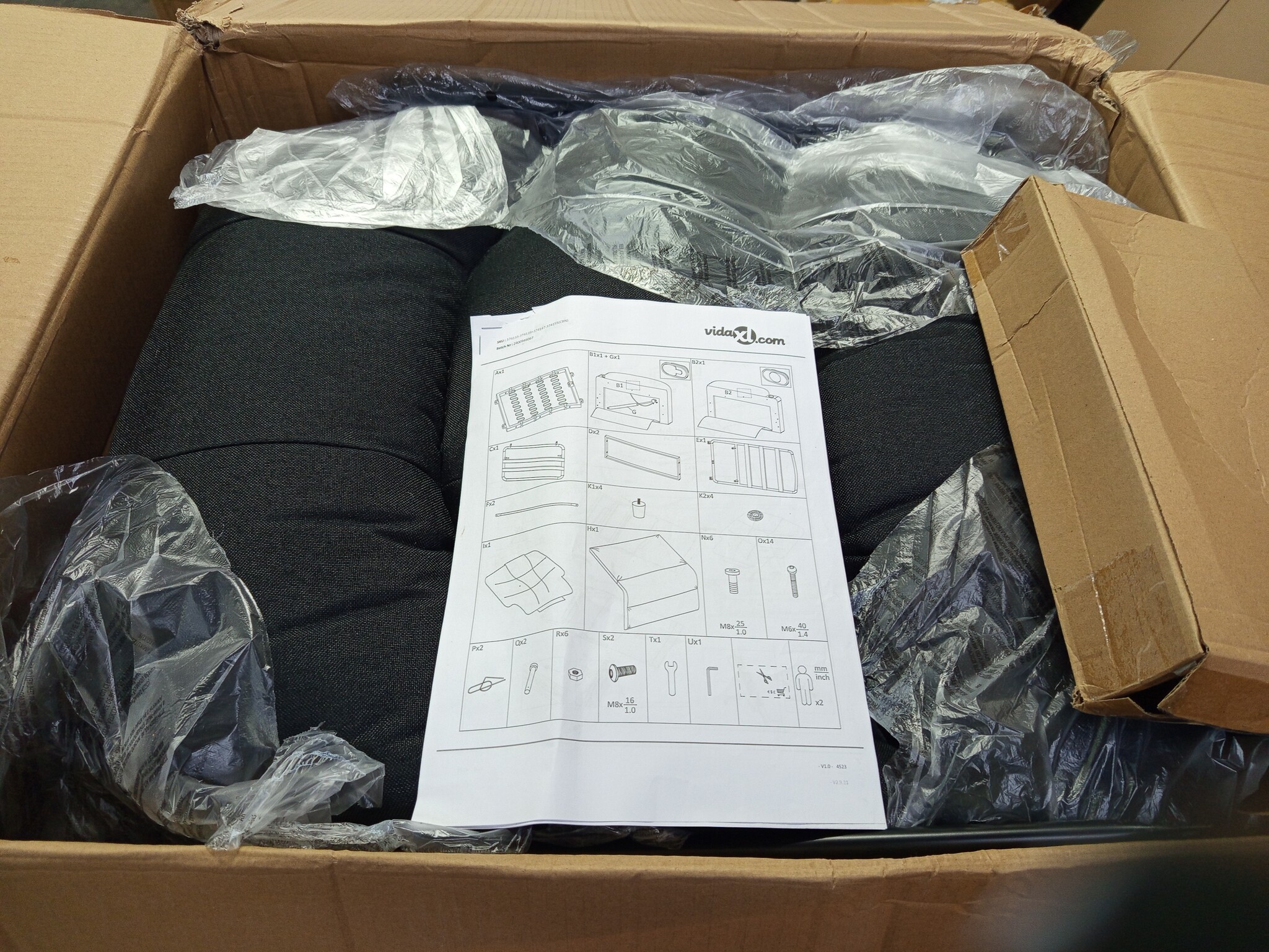 vidaXL Fauteuil verstelbaar stof zwart | 55% Korting