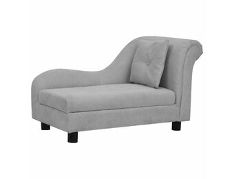 vidaXL Hondenbank met kussen - 60% Korting - Grijs - 83x44x44 cm