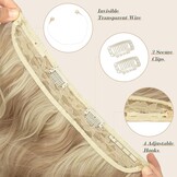 FESHFEN Secret Wire Haarverlenging Krullend Blond - 30% Korting