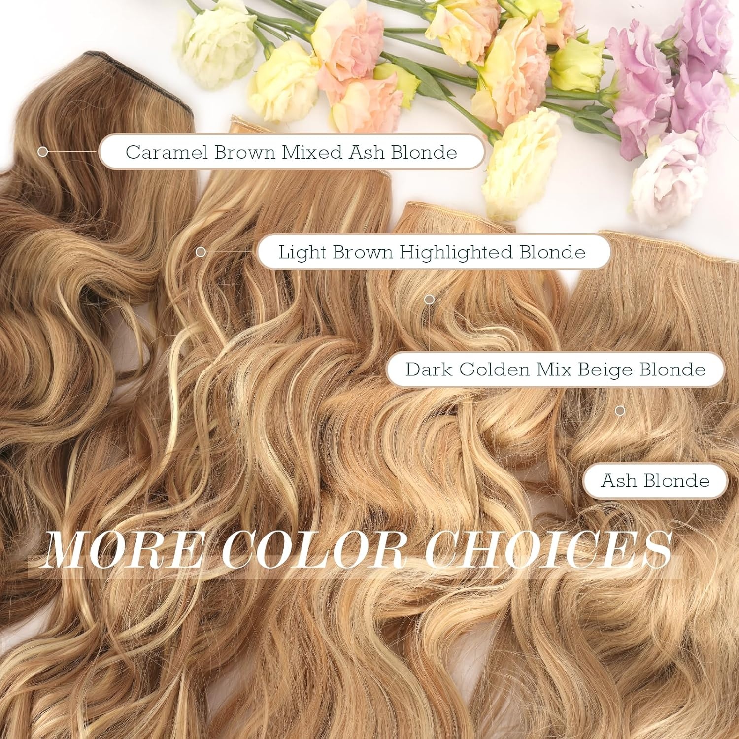 FESHFEN Secret Wire Haarverlenging Krullend Blond - 30% Korting