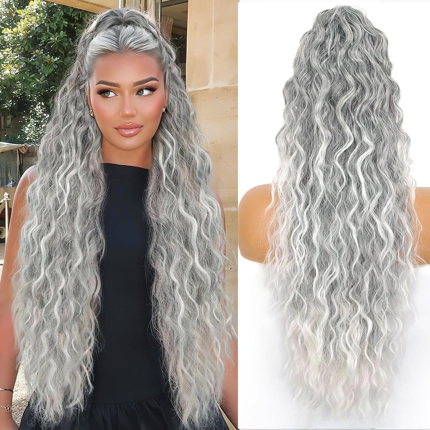 PORSMEER Clip-in Paardenstaart Haarstuk - Koper Rood (70cm) - 30% Korting