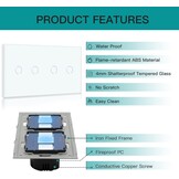 BSEED Slimme Dubbele WiFi Schakelaar - 30% Korting - Wit Glas