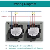 BSEED Slimme Dubbele WiFi Schakelaar - 30% Korting - Wit Glas