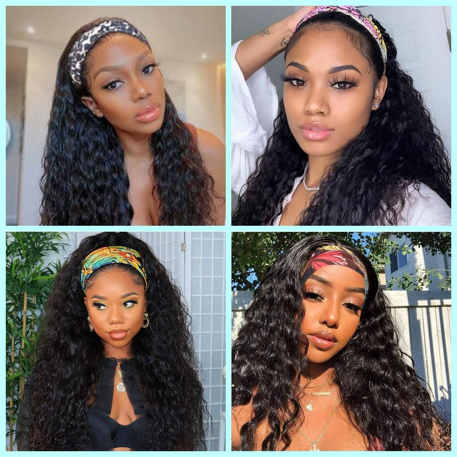 Sapphirewigs Zwarte Krul Wig: Loose Water Wave - 30% Korting!