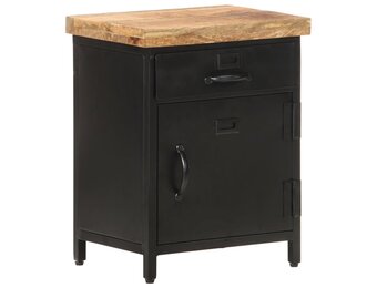 vidaXL Nachtkastje Ruw Mangohout - 60% Korting!