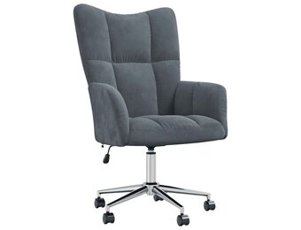 vidaXL Relaxstoel Fluweel Donkergrijs - Nu 60% Korting!