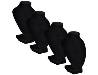 4x VidaXL Sieradenhouder - Zwart Fluweel - 47% Korting