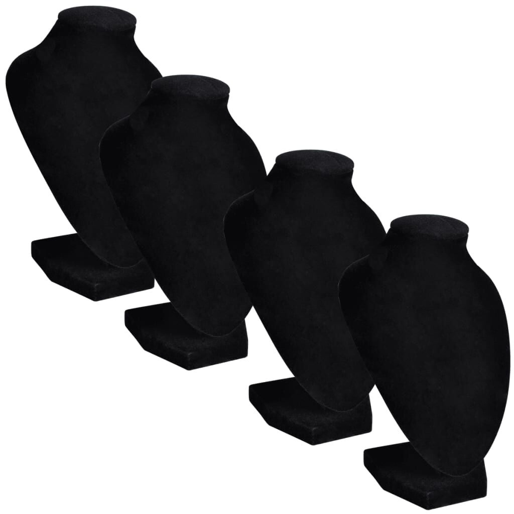 4x VidaXL Sieradenhouder - Zwart Fluweel - 47% Korting