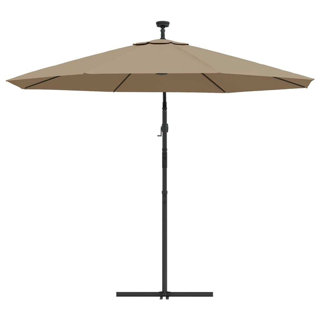 VidaXL Zweefparasol Taupe met LED - 57% Korting!