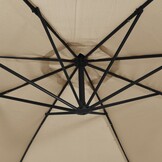 VidaXL Zweefparasol Taupe met LED - 57% Korting!