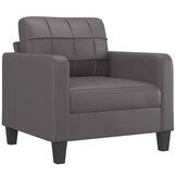 vidaXL Fauteuil Kunstleer Grijs - 35% Korting!
