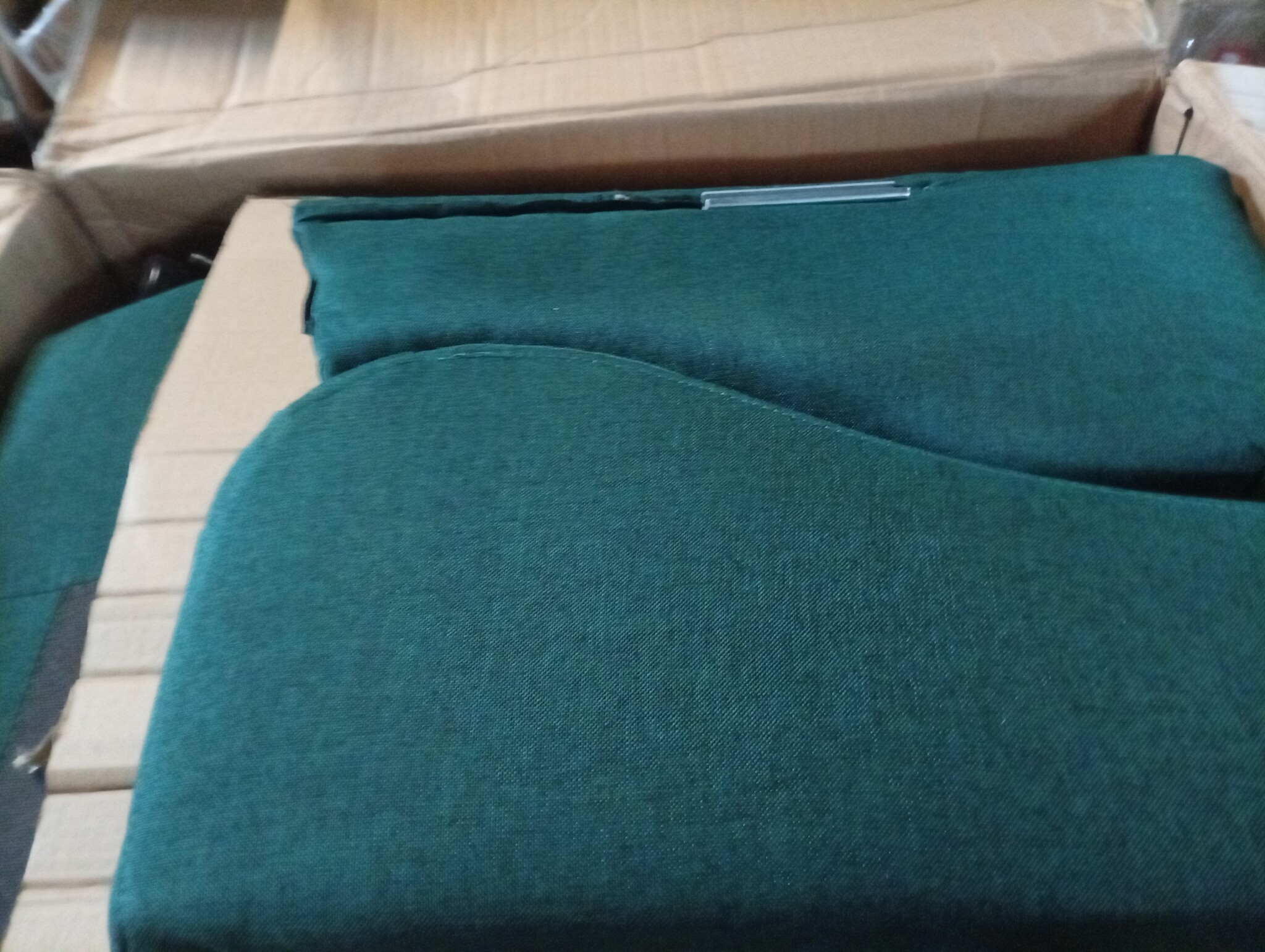 vidaXL Massagestoel Stof Donkergroen - 60% Korting