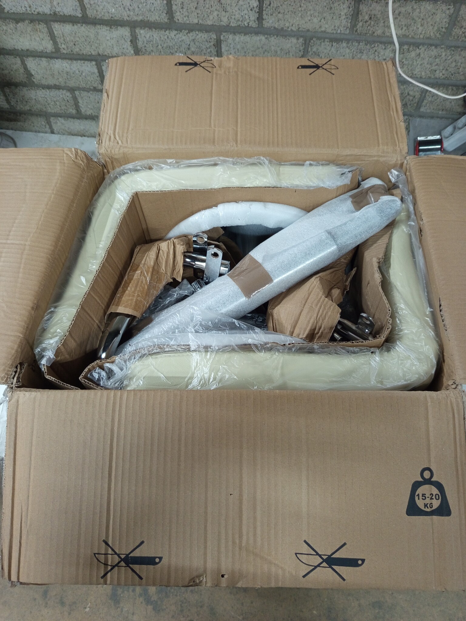 vidaXL Barkrukken Kunstleer Crème - 55% Korting!