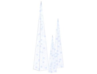 vidaXL LED Lichtkegels Acryl Blauw 30/45/60 cm - 60% Korting!