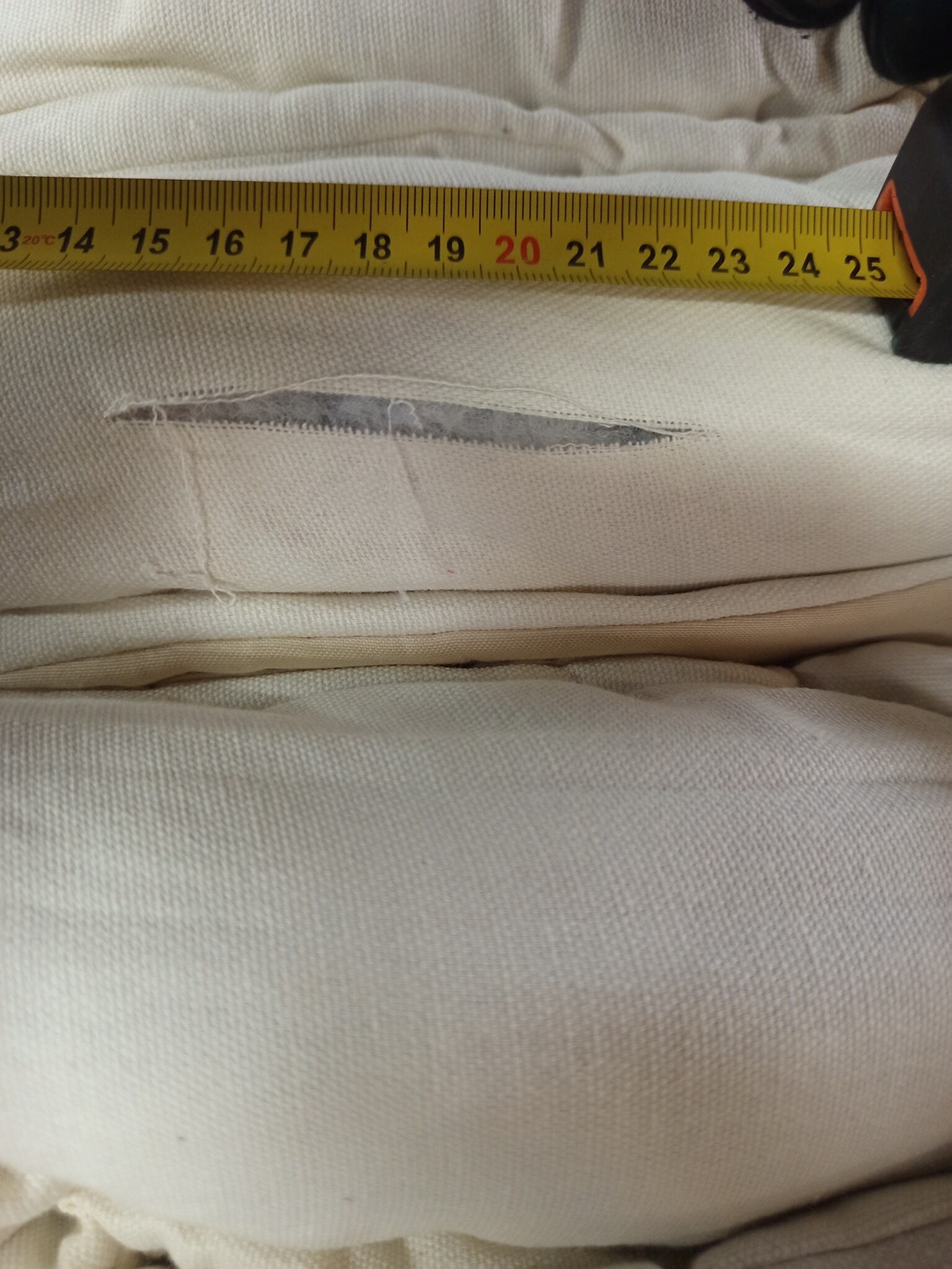 vidaXL Modulaire Poef 70x70x54cm Stof Crème - 64% Korting!