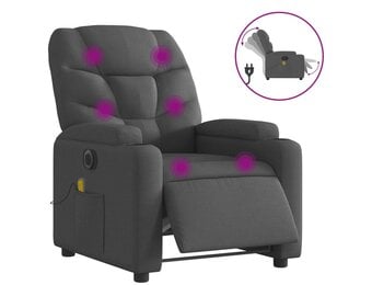 vidaXL Elektrische Massagestoel - Stof Donkergrijs - 35% Korting