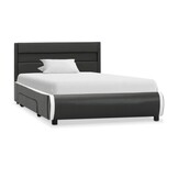 vidaXL Bedframe Antraciet Kunstleer 90x200 cm - 60% Korting!