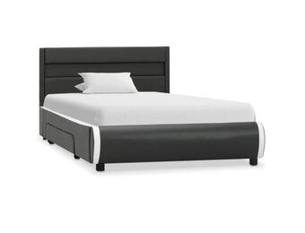 vidaXL Bedframe Antraciet Kunstleer 90x200 cm - 60% Korting!