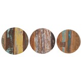 vidaXL Bijzettafel Set - 42% Korting - Gerecycled Hout & Metaal