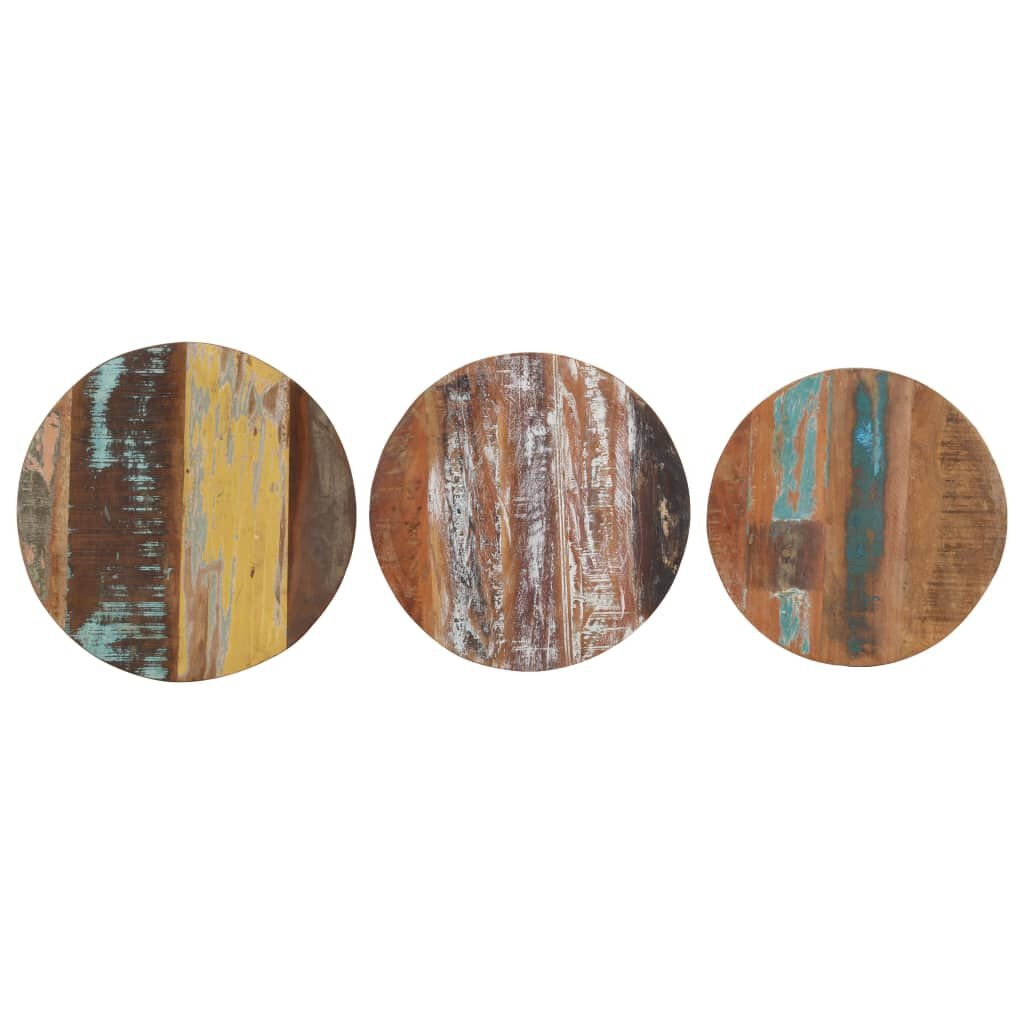 vidaXL Bijzettafel Set - 42% Korting - Gerecycled Hout & Metaal