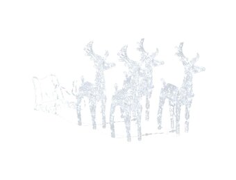 vidaXL Kerstdecoratie Rendieren & Slee 280cm Acryl - 41% Korting!