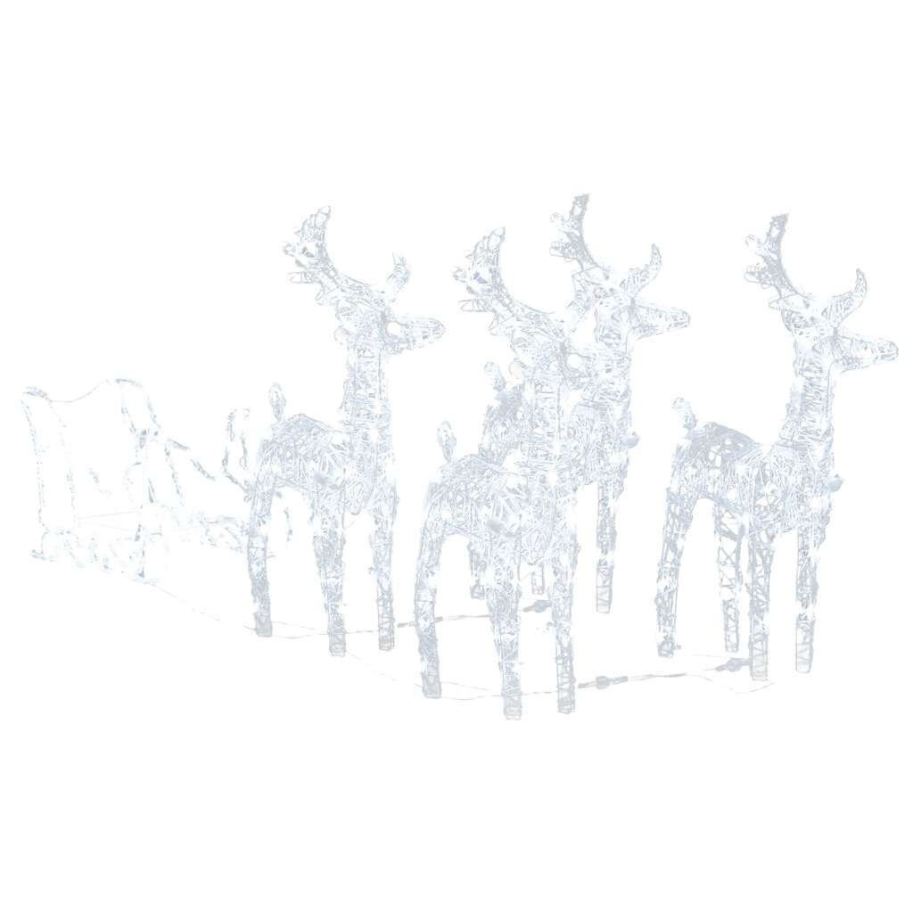 vidaXL Kerstdecoratie Rendieren & Slee 280cm Acryl - 41% Korting!