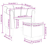 vidaXL Kuipstoel met Voetenbank Fluweel Zwart - 35% Korting!