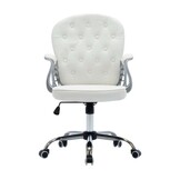 vidaXL Kantoorstoel Draaibaar Kunstleer Wit - 64% Korting!