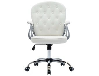 vidaXL Kantoorstoel Draaibaar Kunstleer Wit - 64% Korting!