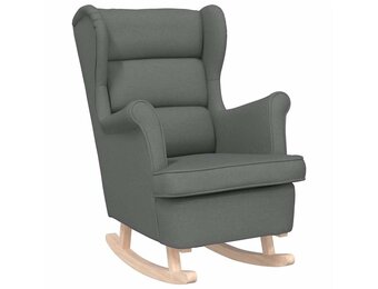 vidaXL Schommelstoel Donkergrijs Stof - 35% Korting