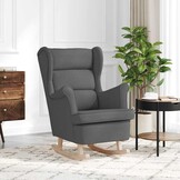 vidaXL Schommelstoel Donkergrijs Stof - 35% Korting