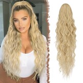 FESHFEN Ponytail Extensions 26" Krullend Golden Brown - 30% Korting