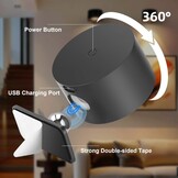 Draaibare LED Wandlamp met Accu - 30% Korting