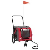 vidaXL Fietskar voor Huisdieren - Rood/Grijs - 35% Korting!