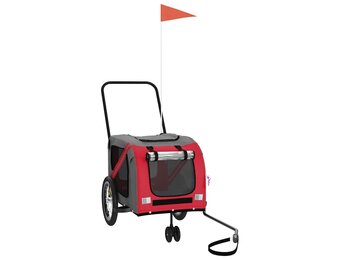 vidaXL Fietskar voor Huisdieren - Rood/Grijs - 35% Korting!