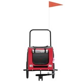 vidaXL Fietskar voor Huisdieren - Rood/Grijs - 35% Korting!