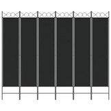 vidaXL Kamerscherm 6 panelen Zwart (35% Korting)