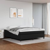 vidaXL Bedframe Kunstleer Zwart 180x200 cm - 55% Korting