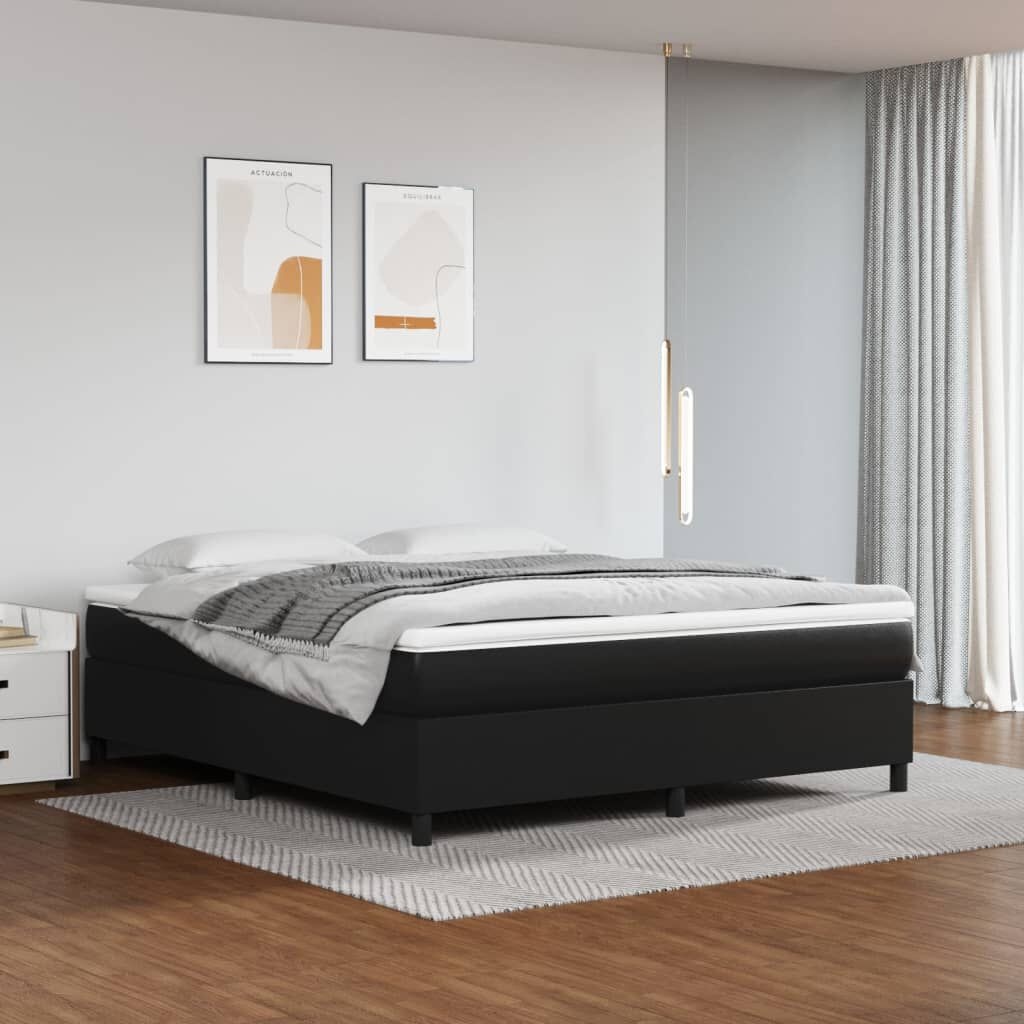 vidaXL Bedframe Kunstleer Zwart 180x200 cm - 55% Korting