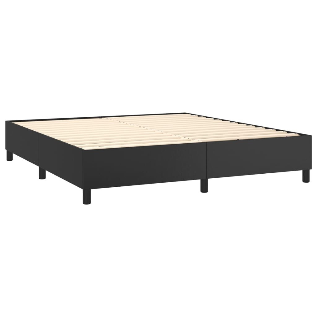 vidaXL Bedframe Kunstleer Zwart 180x200 cm - 55% Korting