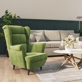vidaXL Fauteuil Fluweel Lichtgroen | 35% Korting