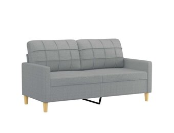 vidaXL Tweezitsbank 140cm Lichtgrijs - 35% Korting