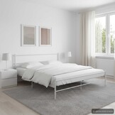 vidaXL Bedframe Metaal Wit 180x200 cm - 55% Korting!