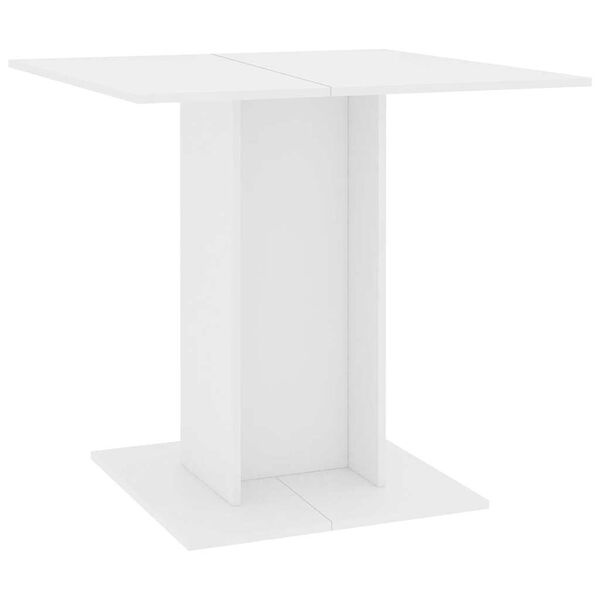VidaXL Eettafel 80x80x75 cm Wit - Nu 47% Korting!