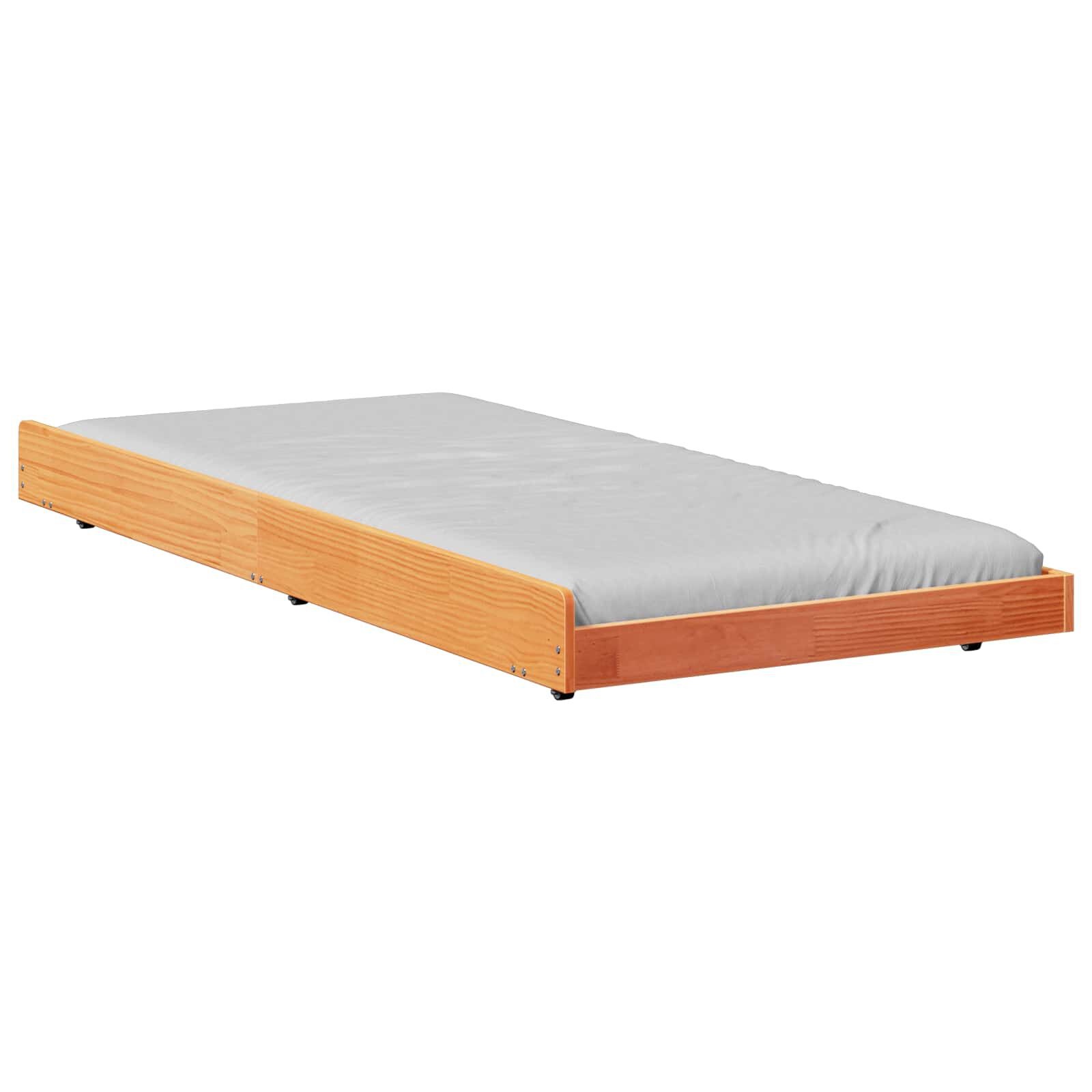 vidaXL Bedframe Grenenhout Bruin 90x200cm - Nu 47% Korting!