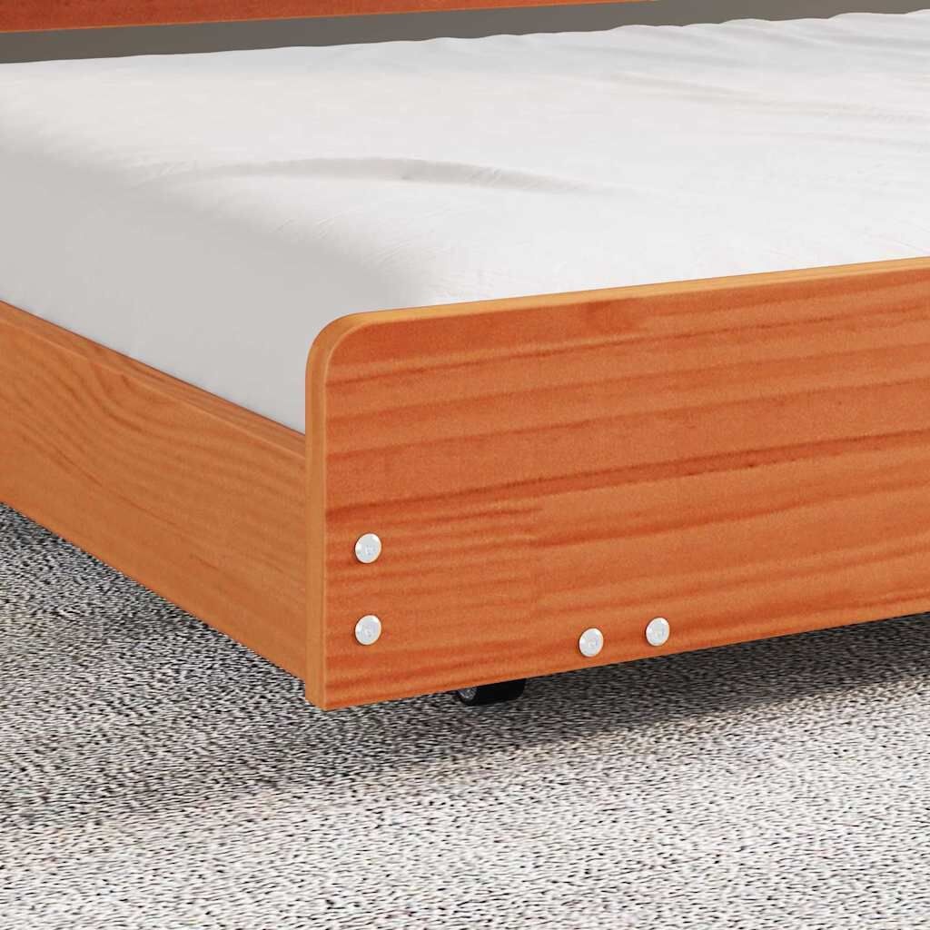 vidaXL Bedframe Grenenhout Bruin 90x200cm - Nu 47% Korting!