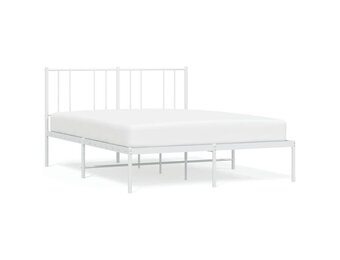 vidaXL Bedframe Metaal Wit - 120x190 cm | 64% Korting