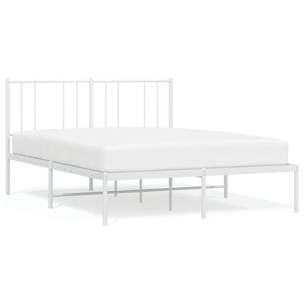 vidaXL Bedframe Metaal Wit - 120x190 cm | 64% Korting